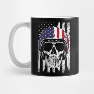 4th of July American Flag Skull Mug